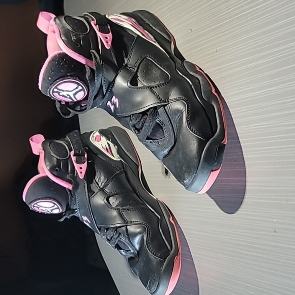 Nike Air Jordan VIII 8 Retro GS Black Pinksicle  580528-006 Size 7Y (Womens 8.5)